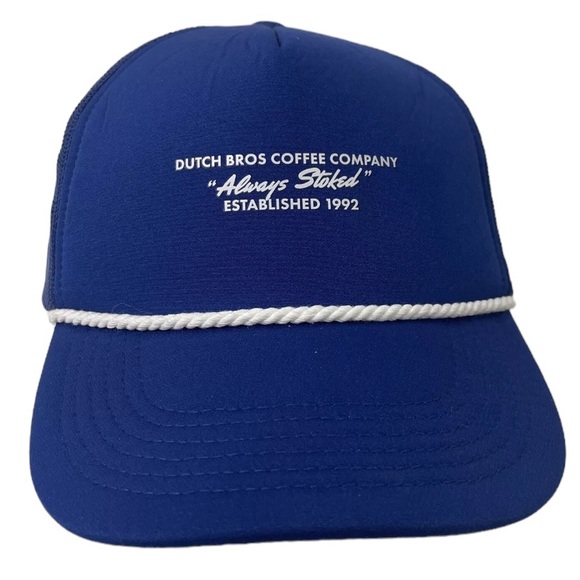 Dutch Bros Blue Snapback Trucker Hat “Always Stoked” 1992 - Picture 8 of 11